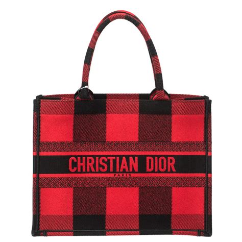 plaid dior rosso|Red Plaid Bag .